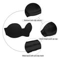 Exclare Women Wirefree Anti-slip Push Up Strapless Bra Hand Shape Everyday Bras(Black,38A