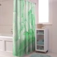 thumbnail image 3 of Shower Curtain Marble Texture Shower Curtains for Bathroom Decor Gradient Green Shower Curtain Sets with Hooks Waterproof Fabric Bath Curtain Standard 72" X 72", 3 of 4