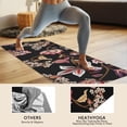 thumbnail image 4 of Pioneer Flower Floral Print Pattern Hot Yoga Mat Towel Non Slip for Hot Yoga - Quick-Drying Yoga Mat Cover with 4 Corner Pockets with Travel Bag - Hot Yoga Towel Non Slip 74"x26", 4 of 6