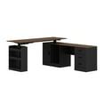 thumbnail image 4 of 63" Electric Height Adjustable Standing Desk L Shap Office Desk,Black, 4 of 11