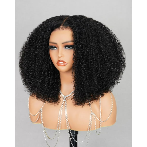 MEGALOOK Salon-Quality Glueless Wigs Human Hair Pre Plucked Pre Cut 220% Density Glueless Wigs 6×6 Lace Front Special Curly Wig Human Hair Bleached Knot