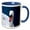 Blue/White, variant on 3drose, White Swan in the Blue Water, 11oz Magic Transforming Mug