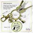thumbnail image 5 of Cat Keychain Gutsy Goodness Bronze Metal All She Needed Was Cuddle Gift Quote Kitty Lover Related Cat Adult Female Jewelry, 5 of 8