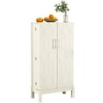 thumbnail image 6 of HLR 45" Kitchen Pantry Cabinet with Doors and Adjustable Shelves, Food Storage for Dining Room, Ivory White, 6 of 10