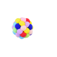 thumbnail image 1 of Kitten Bell Toys Ball, Adorable Colorful Plush Cat Bell Balls, Fun Interactive Cat Toys Chasing Chewing Training Cat Balls, Soft Quieted Elastic Cat Pompom Elastic Balls,Color Medium 6.5CM, 1 of 7