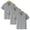 Gray, variant on Teens 3-Pack School Uniform Blouse Button Down Collar Short Sleeve Tops Boys Girls Summer Athletic Shirts 3-16 Years