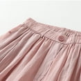 thumbnail image 6 of up to 60% off Gifts Usmixi Womens Loose Trousers Casual Elastic Waist Pleated Wide Leg Straight Long Pants Lightweight Cotton Linen Double Layer Pocket Pants Pink l, 6 of 6