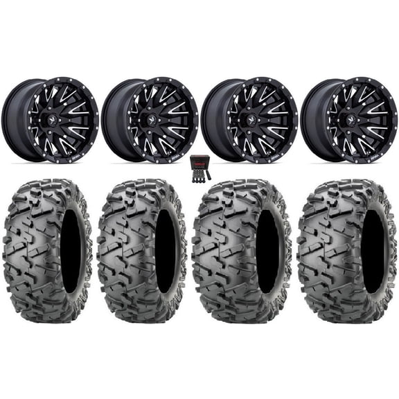MSA Creed 14" Wheels Machined 28" BigHorn 2.0 Tires Can-Am Maverick X3 / Honda Pioneer 1000 / Talon