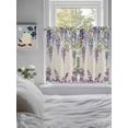 thumbnail image 3 of Purple Flowers 2 Panel Kitchen Curtains for Windows, Weeping Spring Floral Rustic Pastoral Bathroom Privacy Curtain, Home Décor Window Treatment for Bedroom/Living Room 55"x45", 3 of 6