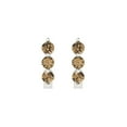 thumbnail image 3 of 14K Solid Gold Lever Back Stud Earrings for Women | 0.48 cttw Round Cut Simulated Champagne Diamond | White Gold, 3 of 5