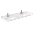 thumbnail image 4 of Wyndham Collection Beckett 60" Wood Double Bathroom Vanity in White/Black, 4 of 6