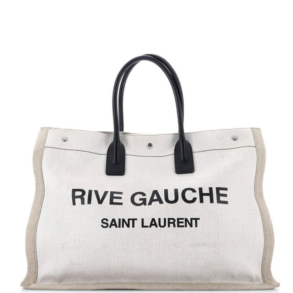 Pre-Owned Rive Gauche Shopper Tote Canvas Large By Rebag