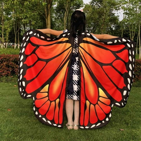 Kid 2019hotsales Baby Girl Butterfly Wings Shawl Scarves Nymph Pixie Poncho Costume Accessory