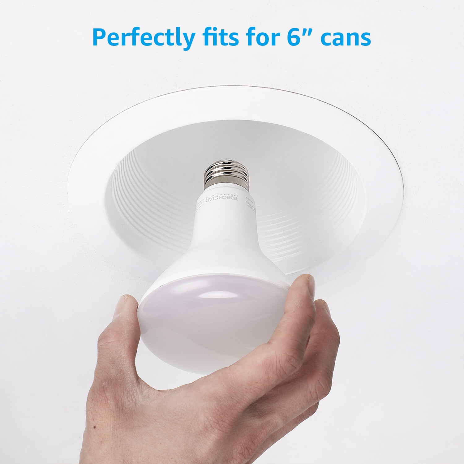 8 Pack BR40 Led Bulb 3000K Warm White, Dimming Flood Light Bulbs, E26 Base, Indoor Bulb for Cans