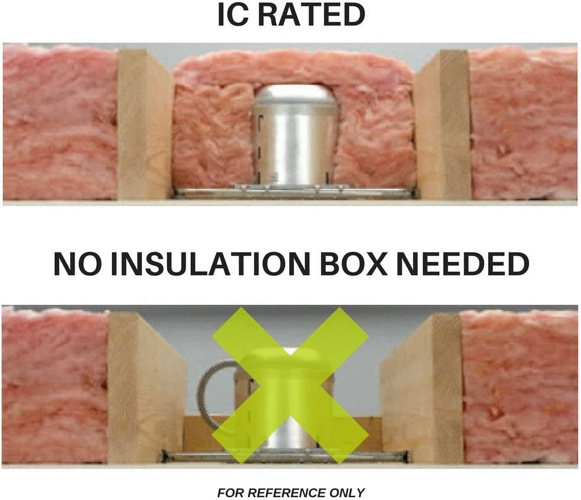 6-Pack 6" Shallow LED Can Lights - IC Rated Air Tight Recessed Housing