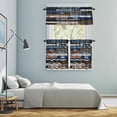 thumbnail image 5 of Vintage Wooden Grain Kitchen Curtains Sets for Windows 36 Inch Length, Funny Letters Words Rod Pocket Window Treatments Tier Curtains and Valances Set for Bedroom/Bathroom, 5 of 8