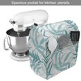 thumbnail image 2 of Floral Stand Mixer Cover, Continuous Pattern Image of Branches and Leaves on Plain Background, Kitchen Appliance Organizer Bag Cover with Pockets, 5 Quarts, White and Dark Seafoam, by Ambesonne, 2 of 4