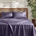 thumbnail image 4 of Bare Home Bamboo Sheet Set - Made from Rayon Fibers - Deep Pockets - 4 Piece - King, Dusty Purple, 4 of 10