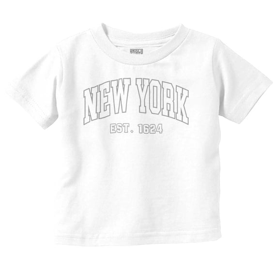 Athletic Varsity New York Est 1624 Toddler Boy Girl T Shirt Infant Toddler Brisco Brands 6M