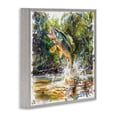 thumbnail image 3 of Stupell Industries Southwestern Jumping Bass Fish Gray Framed Giclee Art, 12 x 12, by LSR Design Studio, 3 of 8