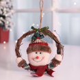 thumbnail image 4 of Colgante de guirnalda de ratán guirnalda de navidad, anillo de alce de muñeco de nieve de Santa, colgante para árbol de navidad, casa, fiesta, jardín, puerta delantera, guirnalda de muñeco de nieve, 1 Feliz Sencillez, 4 of 5