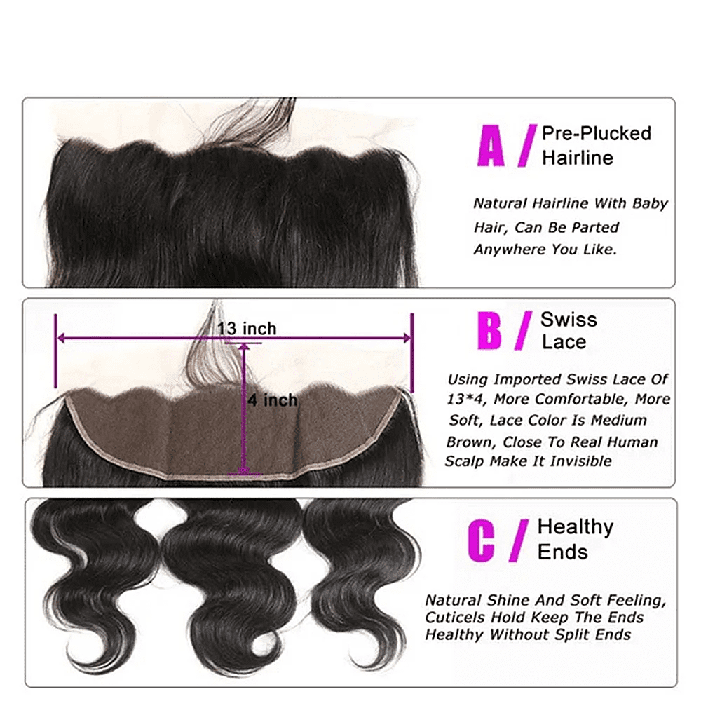 USTAR 2 Bundles 28 30" Brazilian Straight Virgin Human Hair with 22 Inch 13x4 Lace Frontal Natural Black Silky Smooth Stays Sleek Seamless Deal