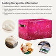 thumbnail image 6 of Valentine's Day Heart Storage Basket with Handles Collapsible Storage Bins Canvas Fabric Storage Organizer for Shelves Closet Bedroom Living Room 2Pack Decor Gifts, 6 of 7
