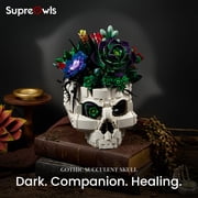 SupreOwls Succulent Skull Building Block Sets, 1079 Pcs Gothic Flower Pot Model For Adults, DIY Creative Plant Decor, Home Desk Decoration Gift Idea