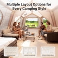 thumbnail image 3 of ABORON Inflatable Tents for Camping, Blow Up Tents for Camping, Glamping Tent with Skylight and Canopy, Camping Tents with Stove Jack for 12-14 Person, 3 of 9