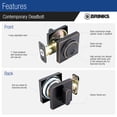 thumbnail image 2 of Brinks Contemporary Single Cylinder Deadbolt, Tuscan Bronze, 2 of 7