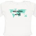 thumbnail image 4 of Inktastic Adventure Awaits Teal World Map Boys or Girls Long Sleeve Baby Bodysuit, 4 of 5