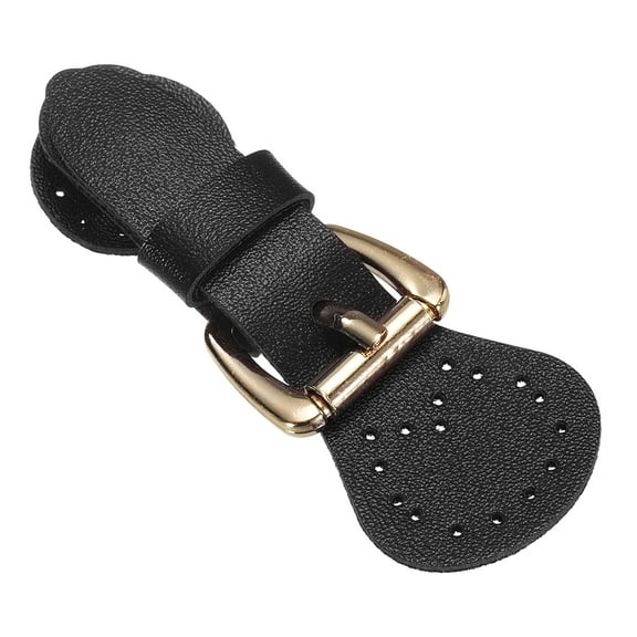 Leather Magnetic Snap Buckle Lock, Sew on Toggle Closure Buckle, Snap Buttons Tab Buckle Fasteners Buttons Replacement for Pouches Jacket DIY Craft Sewing, Black