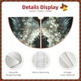 thumbnail image 3 of Rateoe Floral Angelic White Wings Pattern Christmas Tree Skirt with Ties, Christmas Tree Decorations, Farmhouse Christmas Decor Xmas Holiday Decorations-36", 3 of 6