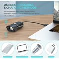 thumbnail image 3 of Juego de luces para bicicleta recargables por USB de 1000 lúmenes, 3 faros LED para bicicleta súper brillantes IPX5 Lámpara impermeable para seguridad de bicicleta 360 Rotación 3 interruptores esquí esquí Gafas de esquí, 3 of 3