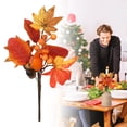 thumbnail image 2 of Artificial Maple Leaf Picks, Fall Pumpkin Gourd Acorn Berry Decorative Sprays, Harvest Floral Branch Stems for Vase Filler Arrangements, Farmhouse Table Thanksgiving Autumn Home Ornaments, 2 of 6