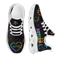 thumbnail image 1 of Zapatillas deportivas de malla para mujer, con amortiguación ligera y transpirables, con diseño de amor y concienciación sobre el autismo,, 1 of 6
