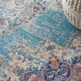 thumbnail image 3 of 4â€™x6â€™ Light Blue Distressed Medallion Area Rug, 3 of 6