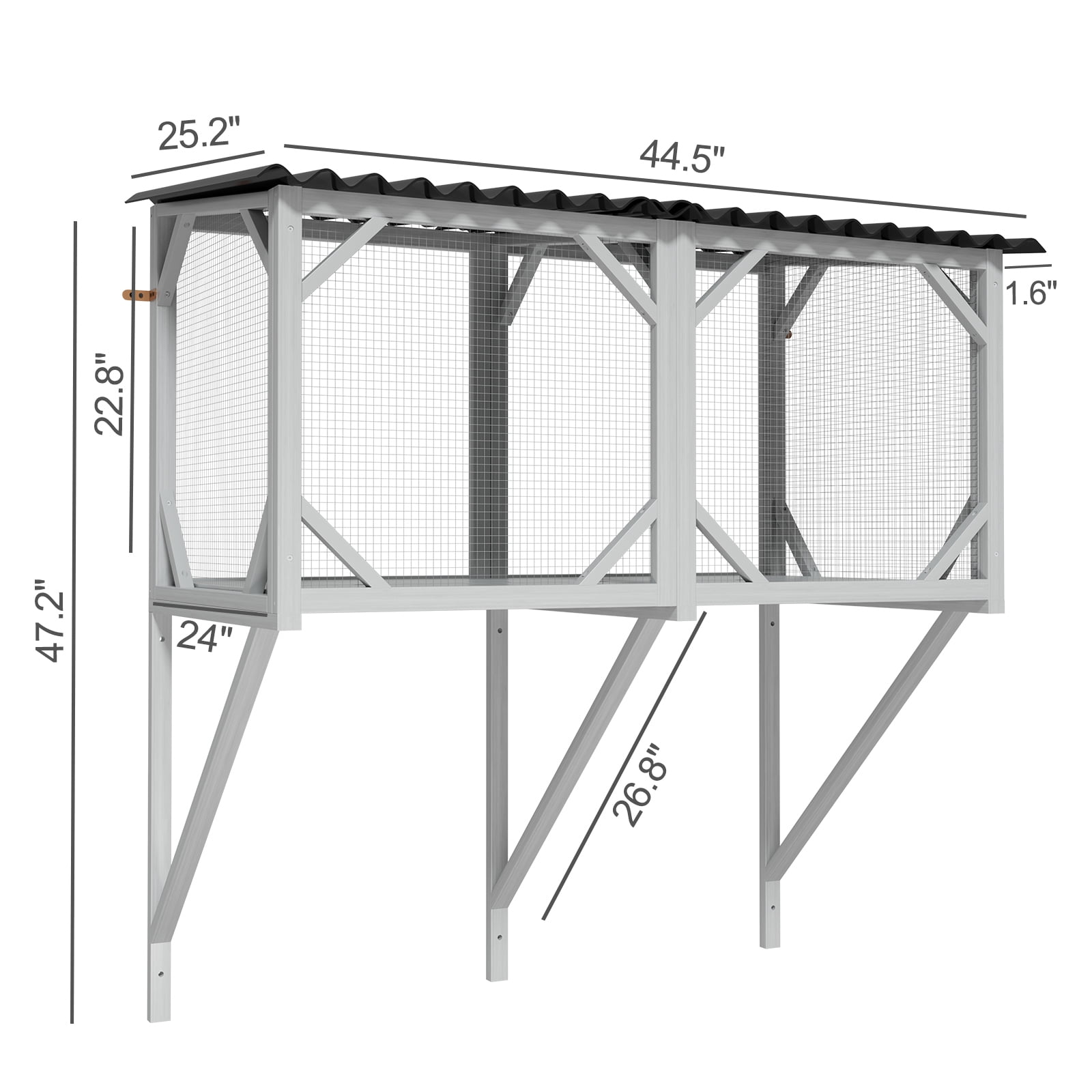 ZephyPaws Cat Catio, Cat Window Perch for Large Indoor Cats - for Sunbathing, Napping & Overlooking, Wooden Window Hammock for Safely Enjoying The Outdoor Sights Scents and Sounds