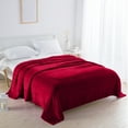 thumbnail image 2 of Flannel Cooling Blanket 47x79in Yoga Cover Breathable Temperature Control All Season Red, 2 of 6