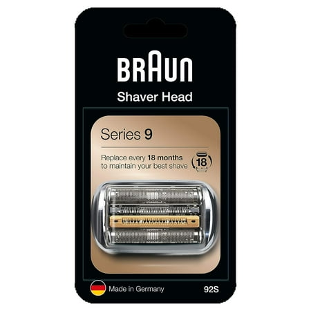 Series 9 Compatible Braun Electric Shaver Replacement Head 92S - Foil & Cutter Accessories, Silver, 1 Pack