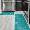 thumbnail image 5 of Teal Kitchen Rugs Sets of 2 Floral Kitchen Rug Mat Washable Non-Slip Kitchen Mats for Floor 2 Piece Teal Kitchen Decor, 5 of 6
