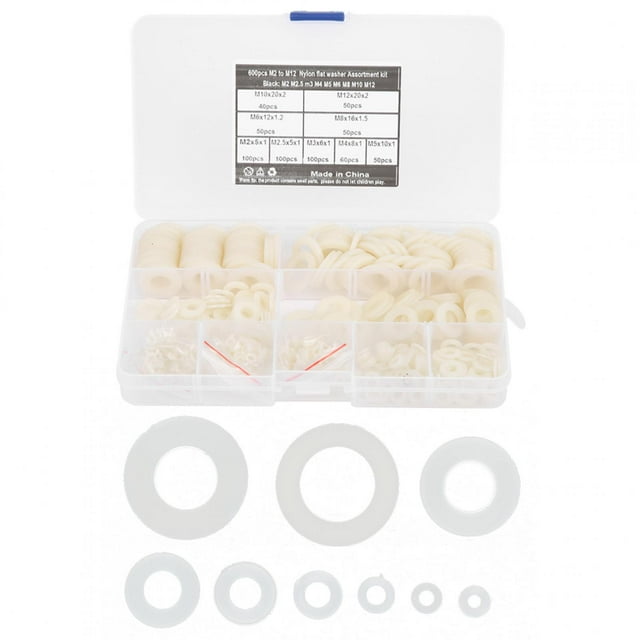 Arandela De Nailon De 600 Uds, Arandela Plana, Equipo De Oficina Electrónico De Galvanoplastia De Sujeción Para Comunicaciones ANGGREK Otros