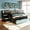 Black+Blue, variant on AUU Full XL Loft Bed with Pull-Out Desk and Twin Trundle – Multi-Functional Workstation Bed with 2 Storage Drawers & Storage Steps for Space-Saving Bedrooms