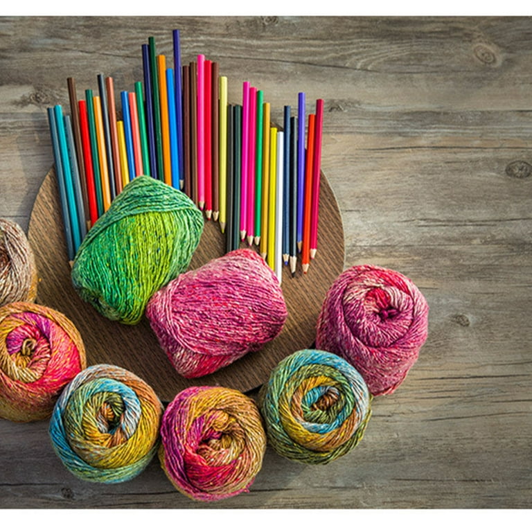 Soft Acrylic Yarn for Crocheting in Rainbow Colors (3 196-Yard