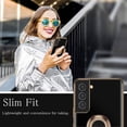 thumbnail image 7 of Compatible with Samsung Galaxy S22 5G Case Ring Holder Kickstand Magnetic Phone Case Soft Silicone Shockproof TPU Scratch Resistant Protective Cover, 6.2 inch - Black, 7 of 7