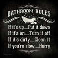 thumbnail image 2 of Marrott, Stephanie 26x26 Black Ornate Wood Framed with Double Matting Museum Art Print Titled - Bathroom Rules - Black, 2 of 4