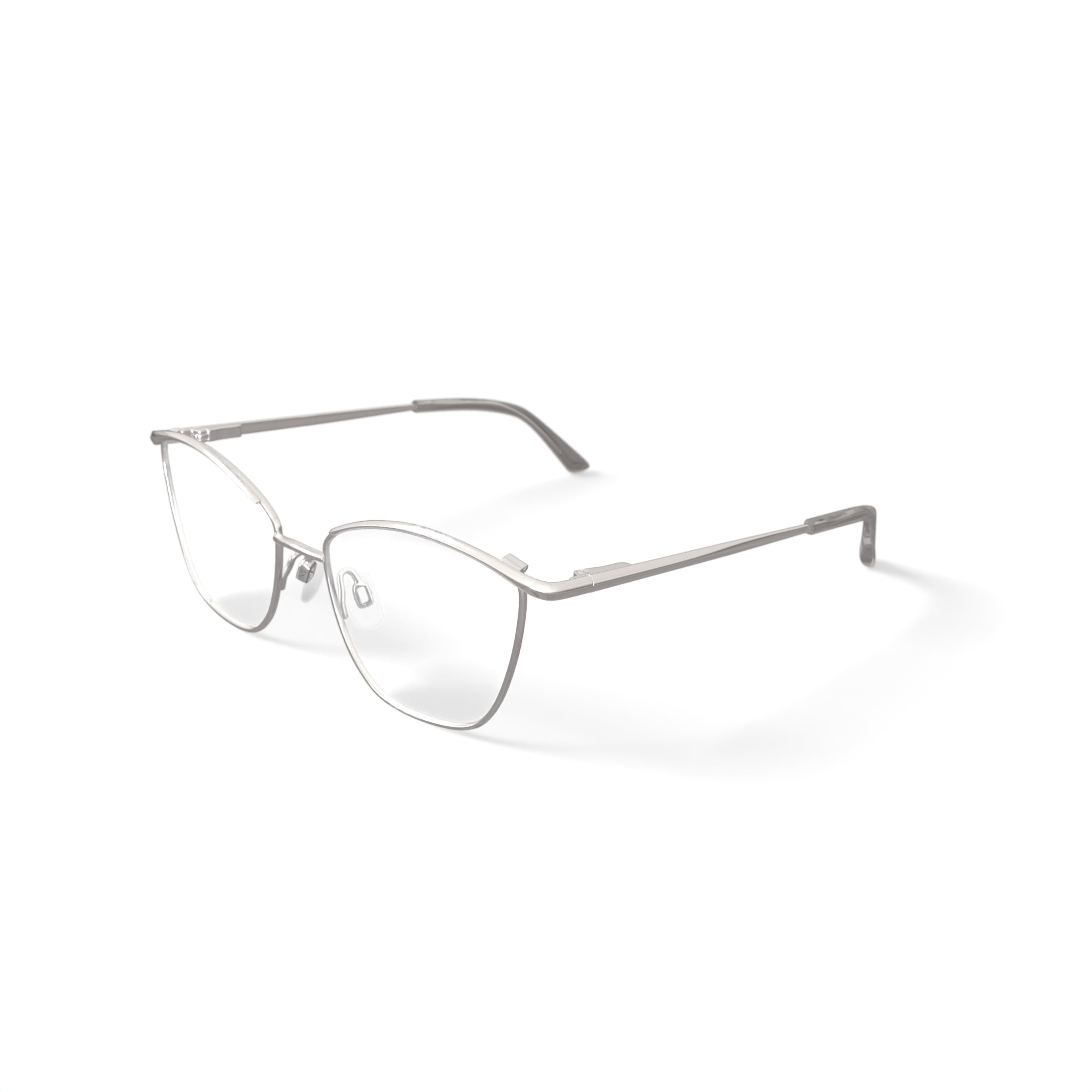 Walmart Women's MV016 Chelsea Cat Eye Prescription Eyeglasses with Case, Silver
