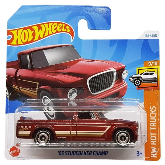 Hot Wheels 63 Studebaker Champ Red HW Hot Trucks fundidos