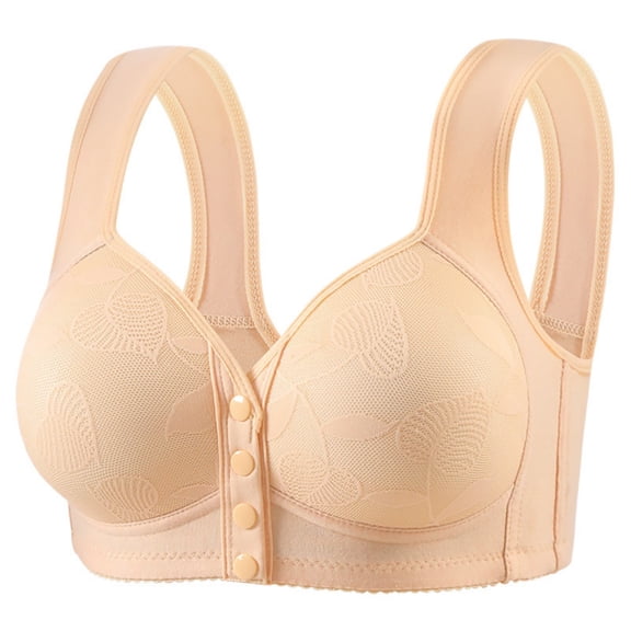 Lopecy-Sta Bras for Women Front Closure Post-Surgery Lace Full Coverage Soft Cup Wide Straps Support Easy Access Everyday Bra