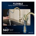 thumbnail image 5 of Modern Touchless Satin Brass Pull-Down Kitchen Faucet, 5 of 9